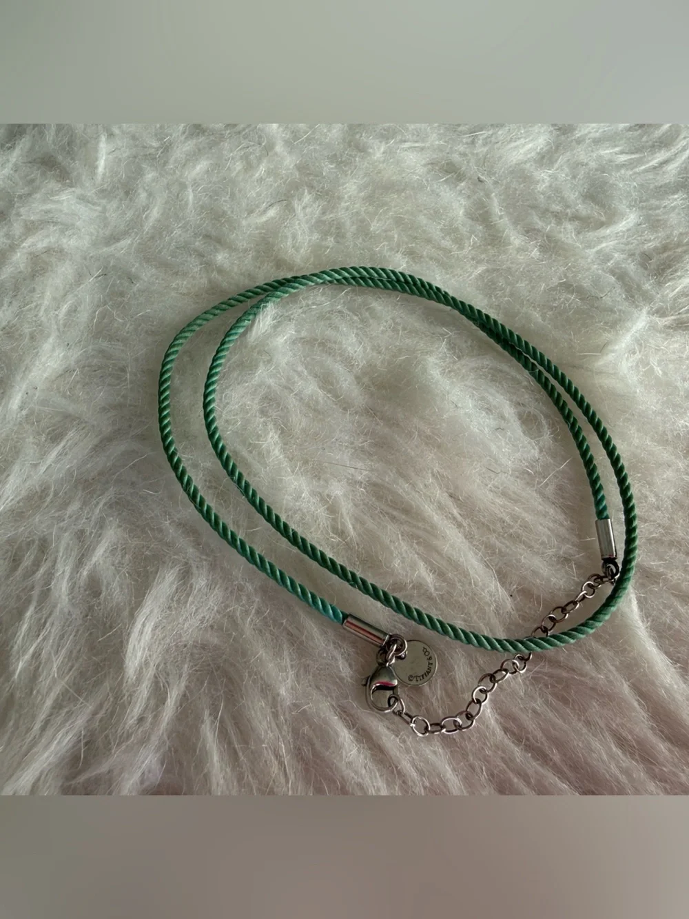 Tiffany & Co. blue silk cord necklace